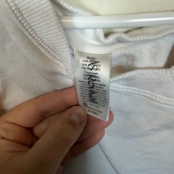 Altar'd State White Cropped V-Neck Long Sleeve Top - Picture 2 of 2